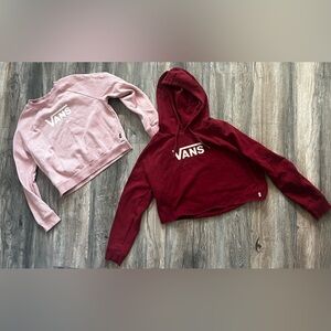 Vans Women's cropped Hoodie Sweatshirt LOT